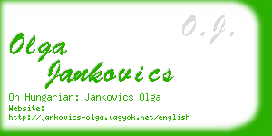 olga jankovics business card